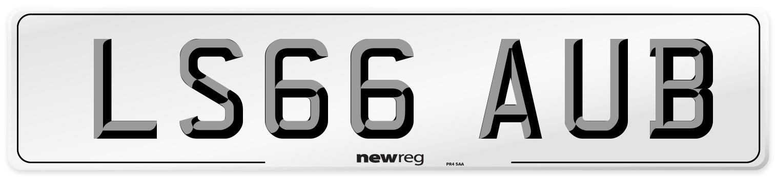 LS66 AUB Number Plate from New Reg
